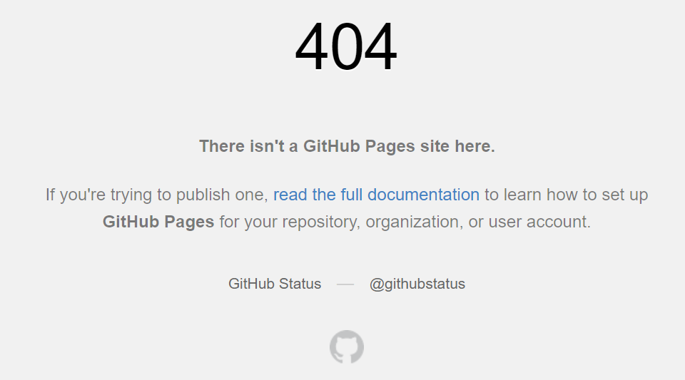 Github Pages 404